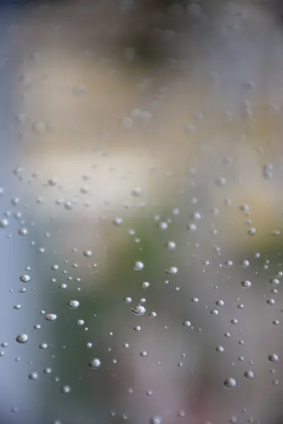 Rain Drops Glass Colorful Background — Stock Photo, Image