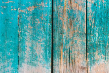 Eski ahşap mavi çit. Desenli renkli arkaplan