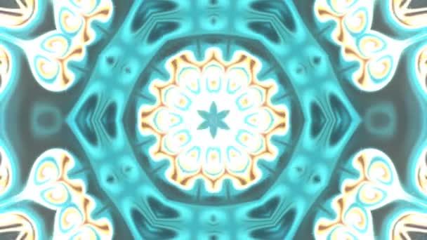 Schöne Abstrakte Kaleidoskop Das Leuchtet Glühendes Licht Das Subtile Bewegungen — Stockvideo