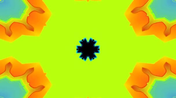 Schöne Abstrakte Kaleidoskop Das Leuchtet Glühendes Licht Das Subtile Bewegungen — Stockvideo