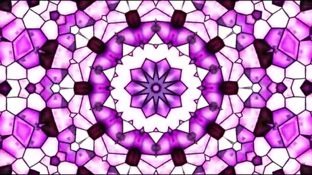 Αφηρημένο Φόντο Πολύχρωμου Καλειδοσκοπίου Πλήρες Χρώμα Καλειδοσκόπιο Texture Mandala Σχεδιασμό — Αρχείο Βίντεο