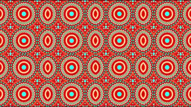 Abstraktes Mehrfarbiges Kaleidoskop Vollfarbiges Kaleidoskop Texture Mandala Design — Stockvideo