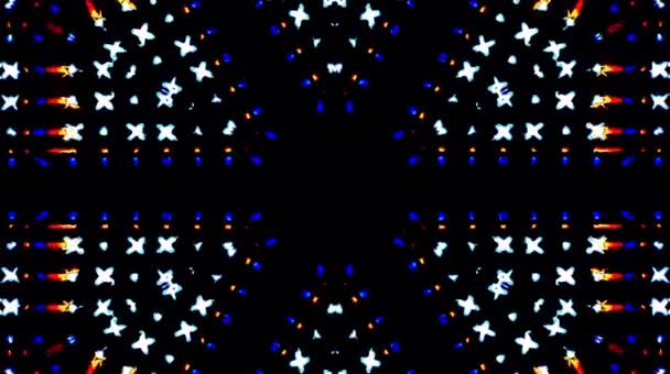 Absztrakt Multikolor Kaleidoszkóp Háttér Teljes Színű Kaleidoszkóp Texture Mandala Design — Stock videók