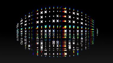 Siyah arkaplandaki soyut renkli noktalar. Soyut resimleme.