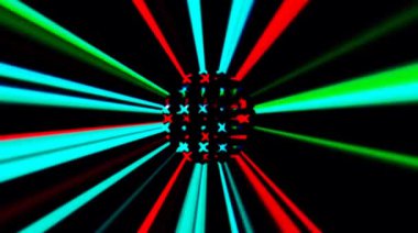 Siyah arkaplandaki renkli çizgilerle ince hareketleri düzenleyen, parıldayan, parlak güzel videolar.