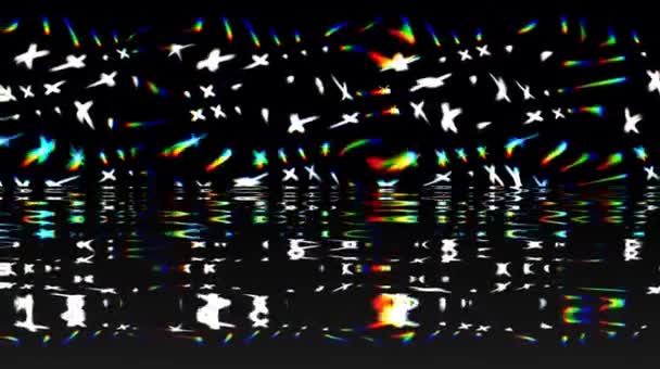 Hermoso Vídeo Abstracto Que Brilla Luz Brillante Que Regula Los — Vídeos de Stock