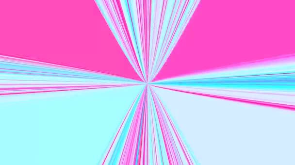 Belles vidéos qui brillent, brillent brillamment qui régulent les mouvements subtils avec des rayures colorées sur un fond noir 