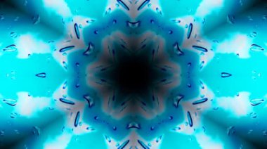 Parlayan güzel soyut videolar, çiçek şekilli renkli hareketleri düzenleyen parlak ışık, siyah arkaplan