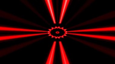 pürüzsüz floresan hareketler üç güzel renk ile yuvarlak bir logo oluşturur, parlak ve boş çizgiler, siyah arkaplan üzerinde isimsiz logo