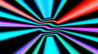 Siyah arkaplandaki renkli çizgilerle ince hareketleri düzenleyen, parıldayan, parlak güzel videolar.