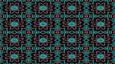 Ortasında çiçekler olan güzel pürüzsüz kaleydoskop hareketi