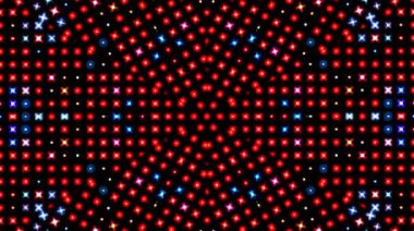 Parlayan soyut video, ince renkli hareketler düzenleyen parlak ışık nokta dalgaları, siyah arkaplan