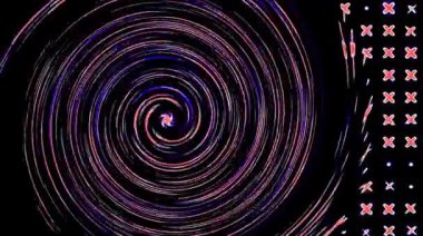 Siyah arkaplandaki renkli çizgilerle ince hareketleri düzenleyen, parıldayan, parlak güzel videolar.