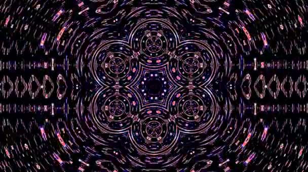 Fractal Design Kaleidoscope Background Movement Patterns Disco Spectrum Lights Concert — 비디오