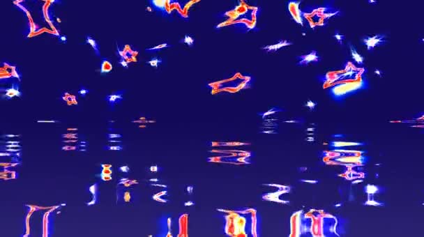 Abstract Video Shines Bright Light Arranges Subtle Colorful Movements Dots — Stock Video