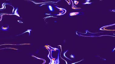 parlak, parlak, parlak, siyah arkaplan ile renkli dalgaların hareketini düzenleyen güzel soyut video