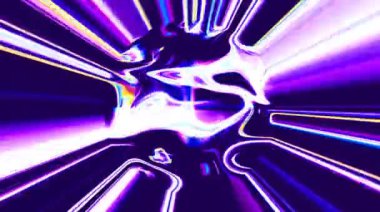 parlak, parlak, parlak, siyah arkaplan ile renkli dalgaların hareketini düzenleyen güzel soyut video