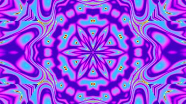 Tam rengi yöneten parlak soyut ışık, kaleydoskop, siyah arkaplan