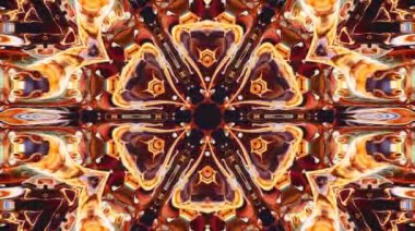 Tam rengi yöneten parlak soyut ışık, kaleydoskop, siyah arkaplan