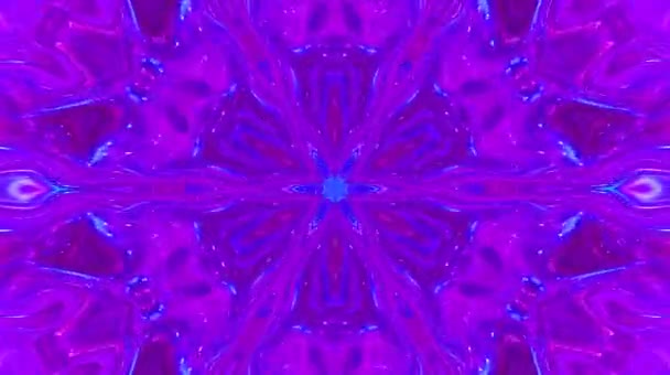 Helder Abstract Licht Regeren Paarse Kleur Caleidoscoop — Stockvideo