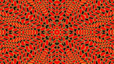 Tam rengi yöneten parlak soyut ışık, kaleydoskop, siyah arkaplan