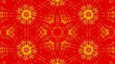 Tam rengi yöneten parlak soyut ışık, kaleydoskop, siyah arkaplan