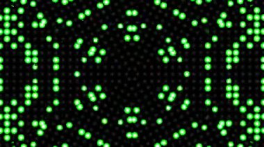 Tam rengi yöneten parlak soyut ışık, kaleydoskop, siyah arkaplan