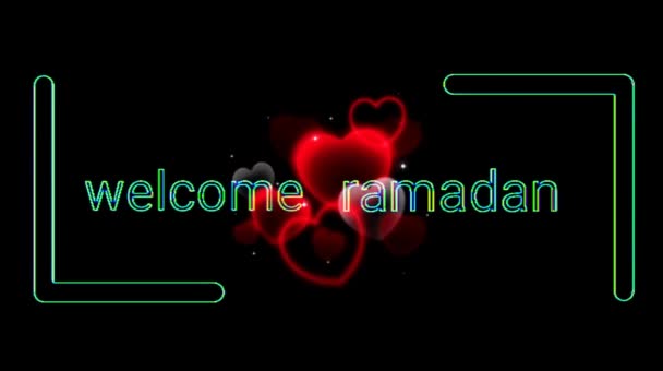 Mot Pour Mot Forme Texte Texte Bienvenue Ramadan Avec Une — Video