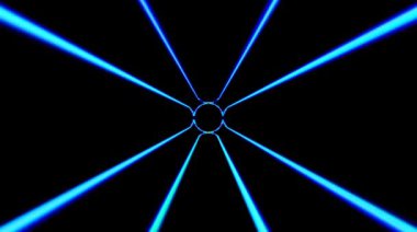 Siyah arkaplandaki renkli çizgilerle ince hareketleri düzenleyen, parıldayan, parlak güzel videolar.