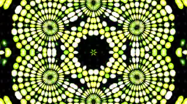 Bright Abstract Light Governing Full Color Kaleidoscope — Stock Video