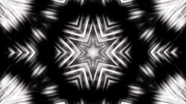 Tam rengi yöneten parlak soyut ışık, kaleydoskop, siyah arkaplan