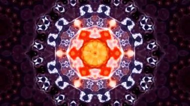 Tam rengi yöneten parlak soyut ışık, kaleydoskop, siyah arkaplan