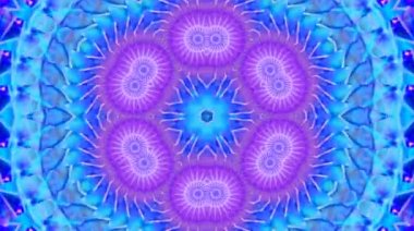 Tam rengi yöneten parlak soyut ışık, kaleydoskop, siyah arkaplan