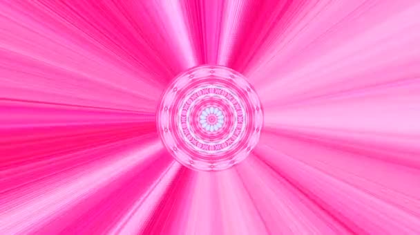 Belles vidéos qui brillent, brillent brillamment qui régulent les mouvements subtils avec des rayures colorées sur un fond noir 