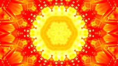 Tam rengi yöneten parlak soyut ışık, kaleydoskop, siyah arkaplan