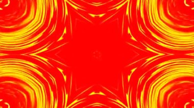 Tam rengi yöneten parlak soyut ışık, kaleydoskop, siyah arkaplan