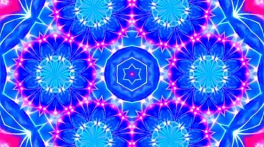 Tam rengi yöneten parlak soyut ışık, kaleydoskop, siyah arkaplan