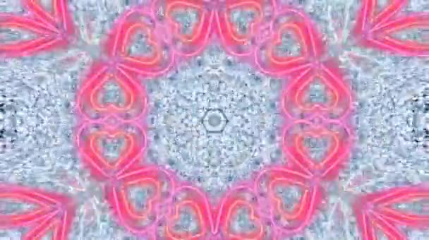 Helles Abstraktes Licht Voller Farbe Kaleidoskop Schwarzer Hintergrund — Stockvideo