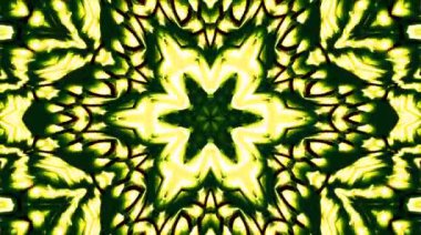 Tam rengi yöneten parlak soyut ışık, kaleydoskop, siyah arkaplan