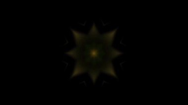 Tam rengi yöneten parlak soyut ışık, kaleydoskop, siyah arkaplan