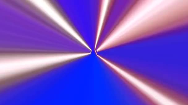 Belles vidéos qui brillent, brillent brillamment qui régulent les mouvements subtils avec des rayures colorées sur un fond noir 