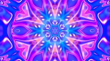 Tam rengi yöneten parlak soyut ışık, kaleydoskop, siyah arkaplan