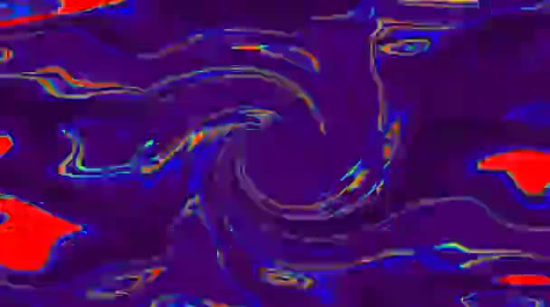 Belles vidéos qui brillent, brillent brillamment qui régulent les mouvements subtils avec des rayures colorées sur un fond noir 