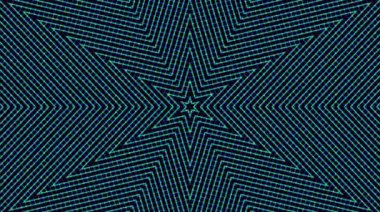 Tam rengi yöneten parlak soyut ışık, kaleydoskop, siyah arkaplan