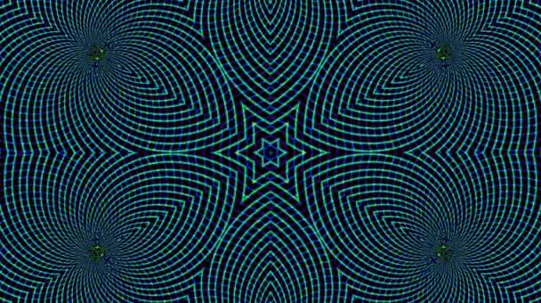 Belles vidéos qui brillent, brillent brillamment qui régulent les mouvements subtils avec des rayures colorées sur un fond noir 