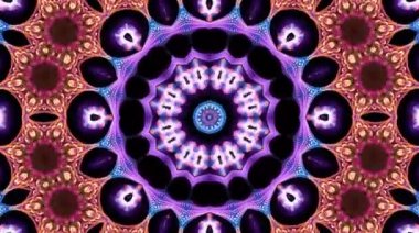 Tam rengi yöneten parlak soyut ışık, kaleydoskop, siyah arkaplan