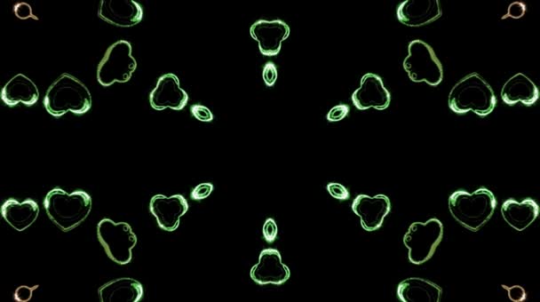 Lumière abstraite lumineuse gouvernant la couleur, kaléidoscope, fond noir 