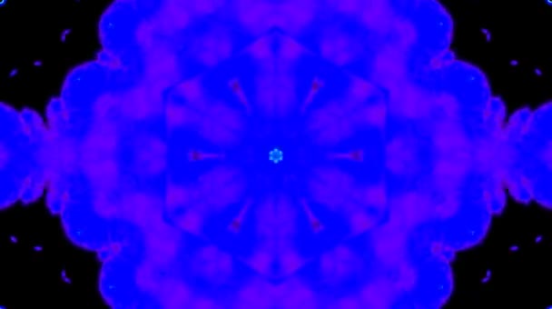 Helles Abstraktes Licht Voller Farbe Kaleidoskop Schwarzer Hintergrund — Stockvideo