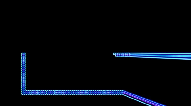 Hladké Fluorescenční Pohyby Třemi Krásnými Barvami Tvořícími Logo Šipkami Jasnými — Stock video