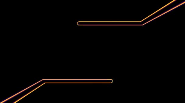 Плавные Флуоресцентные Движения Тремя Красивыми Цветами Образующими Круглый Логотип Яркими — стоковое видео